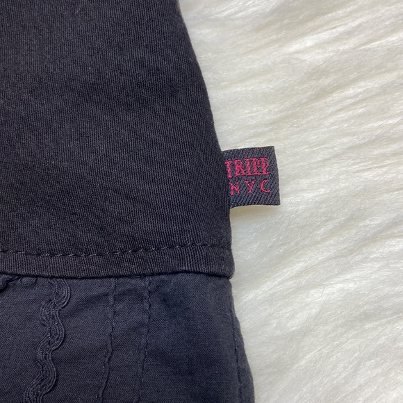 Tripp NYC Torrid VINTAGE Black Ruffle Mock Pleat Goth Lolita Skirt Size 26 PLUS - Picture 11 of 15